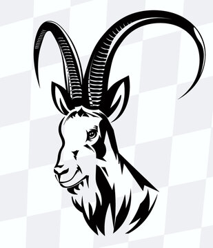 Chinese New Year 2027. Goat head design.