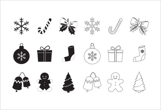 chrismas icont logo black