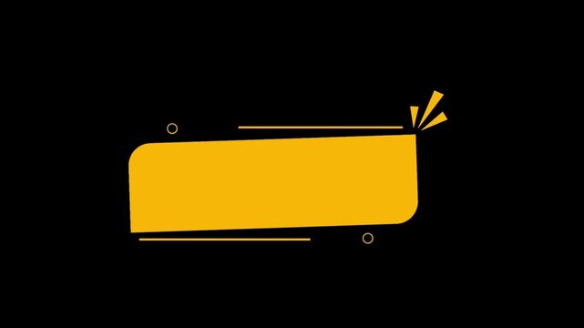 Yellow Lower Third Banner Animation Template, Modern Broadcast Title Overlay, Minimal Name Bar Graphic Element, Professional Video Editing Motion Graphics, Corporate Presentation, News Podcast