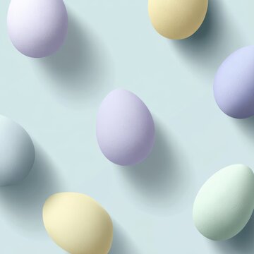 easter eggs pastel holiday background minimal design