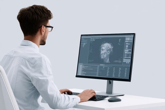 AI engineer analyzing machine learning models for enterprise automation and intelligent decision support