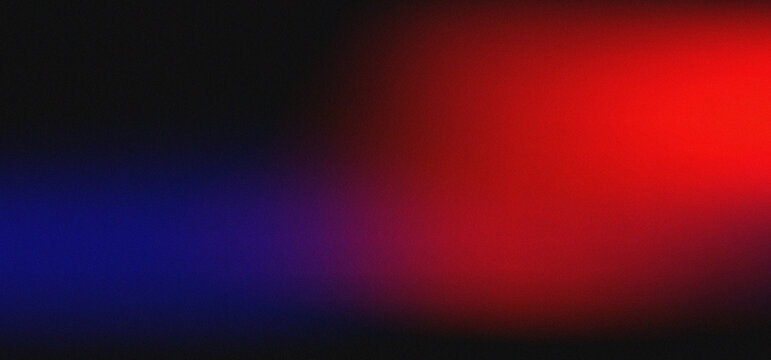 Abstract background with a smooth gradient of dark blue and vibrant red colors featuring a grainy film texture and soft light transition effect