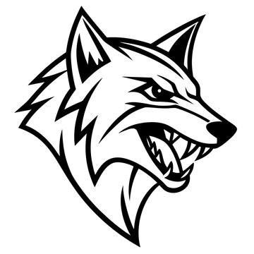 wolf head vector