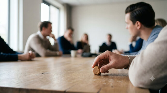 Using a fidget tool during a meeting without stigma
