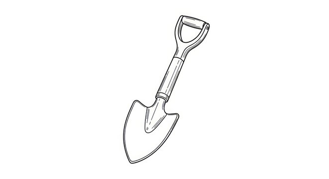 Simple garden shovel tool icon.