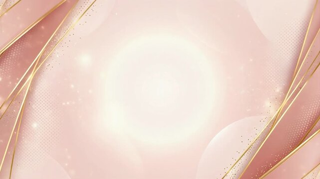 Elegant abstract background with golden lines and soft pink tones, perfect for luxury designs and presentations.