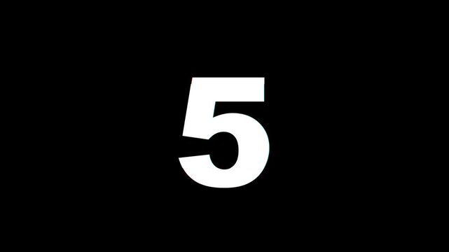 Countdown timer starting from eight and ending at two with white numbers on a black background.