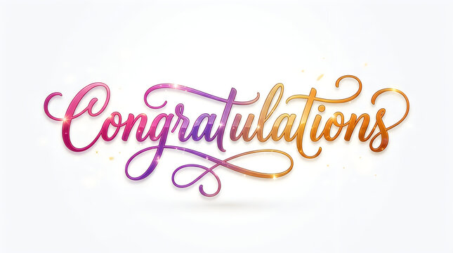 Decorative congratulations text with dotted texture and rainbow colors congratulations colorful gradient