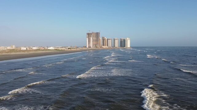 Beautiful wave formation, Sea view Karachi Pakistan 