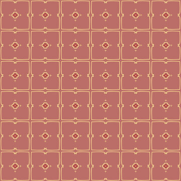 Dusty Pink Tile Floral Medallion