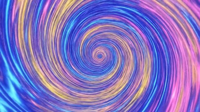 Colorful spiral line animation material, colorful vortex dynamic background