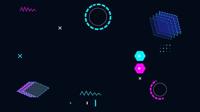 abstract neon motion graphic 2k