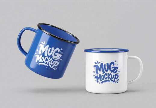 Metal Camping Mug Mockup