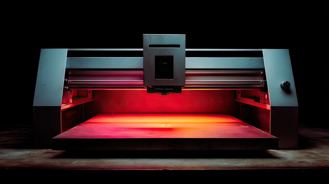High-Quality Industrial Printing Machine with Vibrant Lighting Effect and Modern Design for Creative Applications