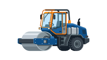 Naklejka premium Road Roller Construction Machine