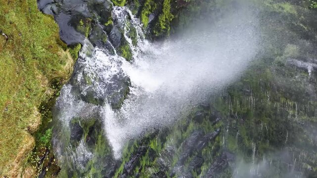 Waterfall running upwards - The Devils Chimney near Glencar Lough, Ireland