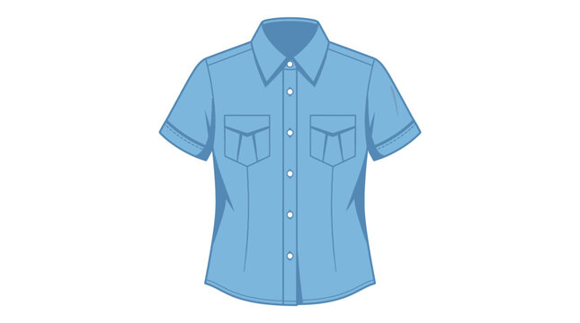 Classic White School Uniform Shirt for Students Education and Apparel Mockup