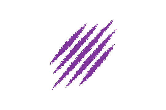 Purple Monster Claw Marks and Animal Scratch Graphic Illustration