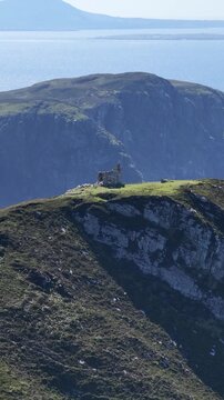 Aerial view of Horn Head in County Donegal, Ireland