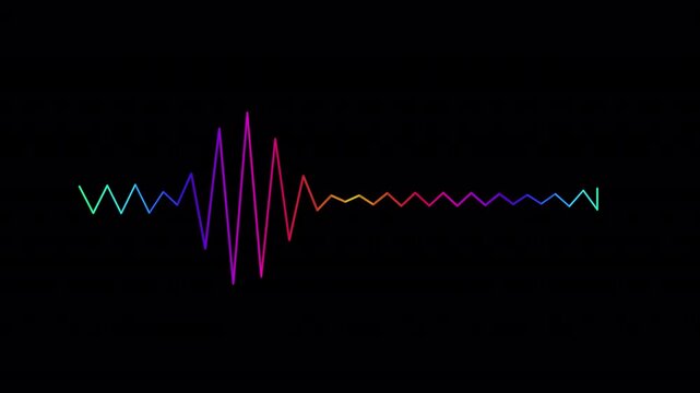 Basic Audio Spectrum Loop Transparent Background
