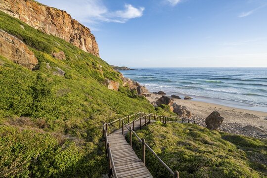 Road to the beach, coast and sea at Robberg Nature Reserve, Plettenberg Bay, South Africa