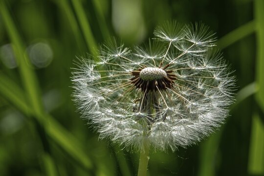Common dandelion (Taraxacum officinale), dandelion, faded, seeds, Baden-W&uuml;rttemberg, Germany