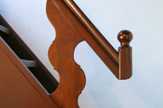Traditional Railing, Staircase, Harivihar Ayurvedic Heritage Home, Bilathikulam, Calicut, Kerala, South India, India