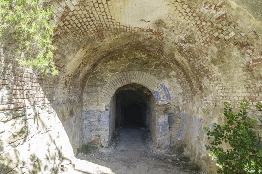 World War II tunnels, Capo d Enfola, Portoferraio, Province of Livorno, Italy