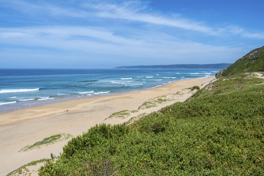 Sea and sandy beach, Kleinkrantz Beach, Wilderness, South Africa