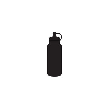 Black silhouette icon of a reusable water bottle