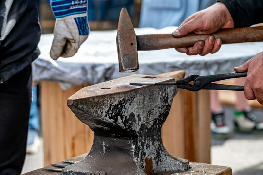Blacksmith at work during the Ardara Show day
