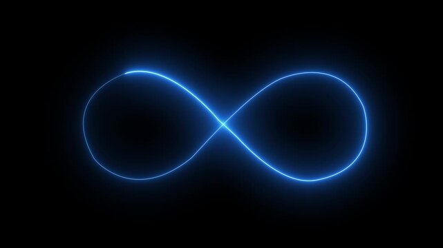  Infinity neon looping animated icon infinity neon icon 4k video animation.