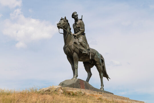 ROSTOV REGION, RUSSIA - JULY 04, 2026: Monument to the Cossacks of the Quiet Don on a sunny June day. Rostov region