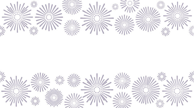 Purple geometric mandala border pattern on white background for decorative designs.