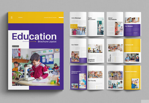 Modern Education Brochure Layout Template