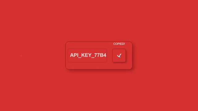 Cursor Clicking Copy Button for API Key Authentication Code Verification