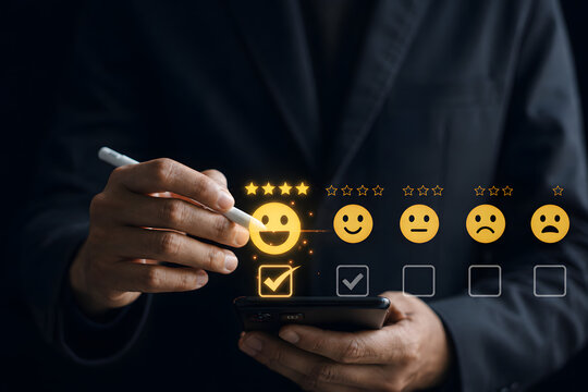 Concept, customer satisfaction survey, user evaluation service experience, online application, customer evaluation service quality, leading to enterprise reputation rating.