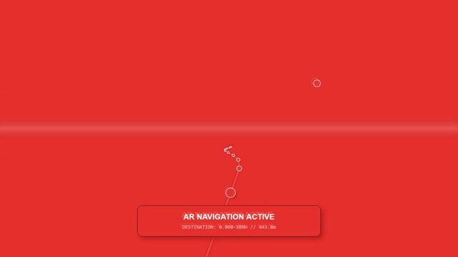 Augmented reality navigation interface with digital waypoint targeting