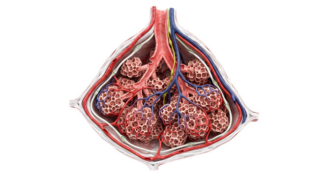 The Secondary Pulmonary Lobule Revealing Terminal Bronchioles