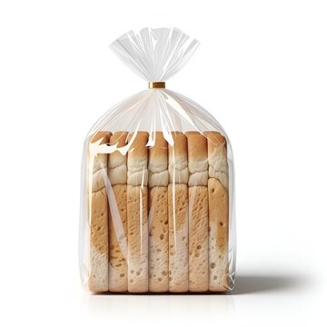 Sliced Sandwich Bread Packed In Plastic Bag