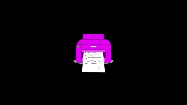 Printer icon for printing documents in 4K resolution. Isometric-style printer symbol.