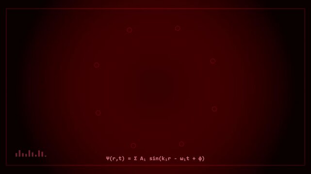 Abstract Particle Wave Animation with Mathematical Physics Equation