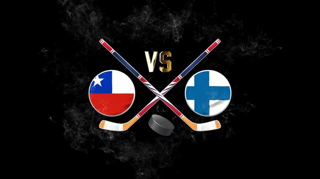 Chile Finland Hockey Competition Graphic Design