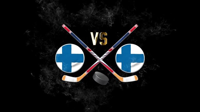 Finland Hockey Rivalry Concept Background