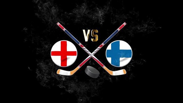 England vs Finland International Hockey Championship Illustration