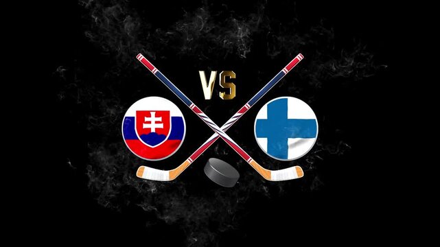 Slovakia vs Finland Ice Hockey Match Sports Background