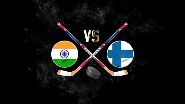 India vs Finland Hockey Rivalry with National Flags