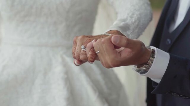 man and woman hands, couple hands, hands together, romantic touch, love gesture, holding hands, interlocked fingers, gentle grip, wedding rings, couple bonding, intimate moment, close up, no face, 