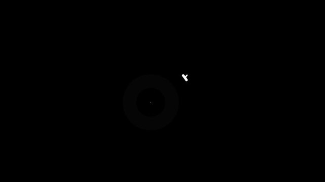 2 percent circle round donut chart infographic. 4k video royalty free graphic animation for social media and tv, six percentage diagram. Flat blue and white design.