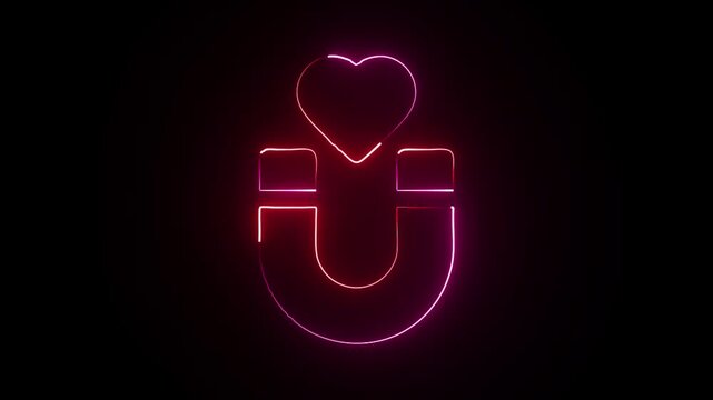 magnet icon. Elements of Scientifics study in neon style icons. Simple icon for websites, web design, mobile app, info graphicsBy rashadaliyev